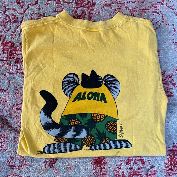 Yellow Hawaiian graphic tee - Picture 4 of 4